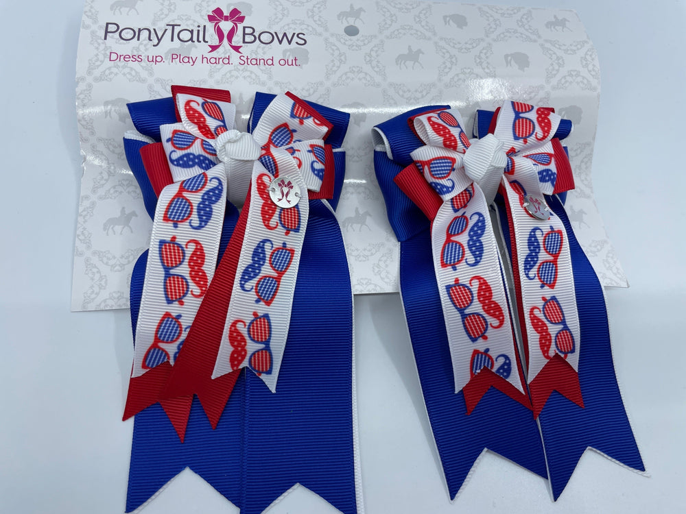 PonyTail Bows 3" Tails Fourth of July Disguise PonyTail Bows equestrian team apparel online tack store mobile tack store custom farm apparel custom show stable clothing equestrian lifestyle horse show clothing riding clothes PonyTail Bows | Equestrian Hair Accessories horses equestrian tack store