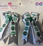 Starbucks and Stripes PonyTail Bows