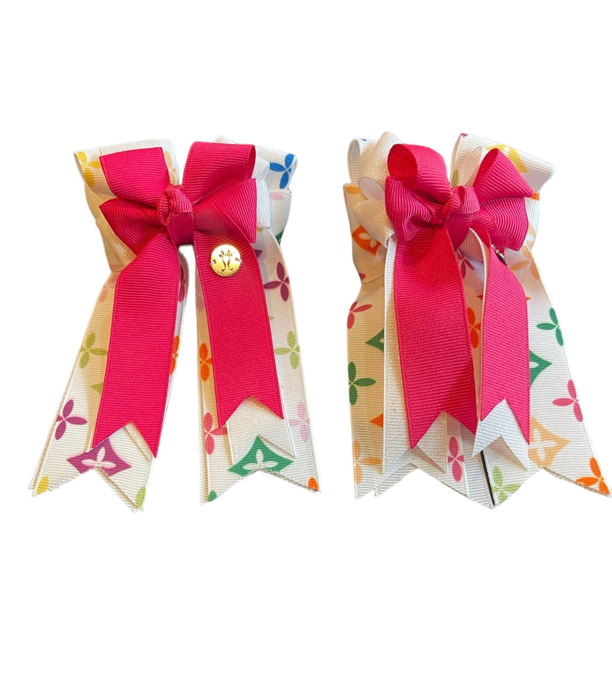 PonyTail Bows- Hot Pink LV Base