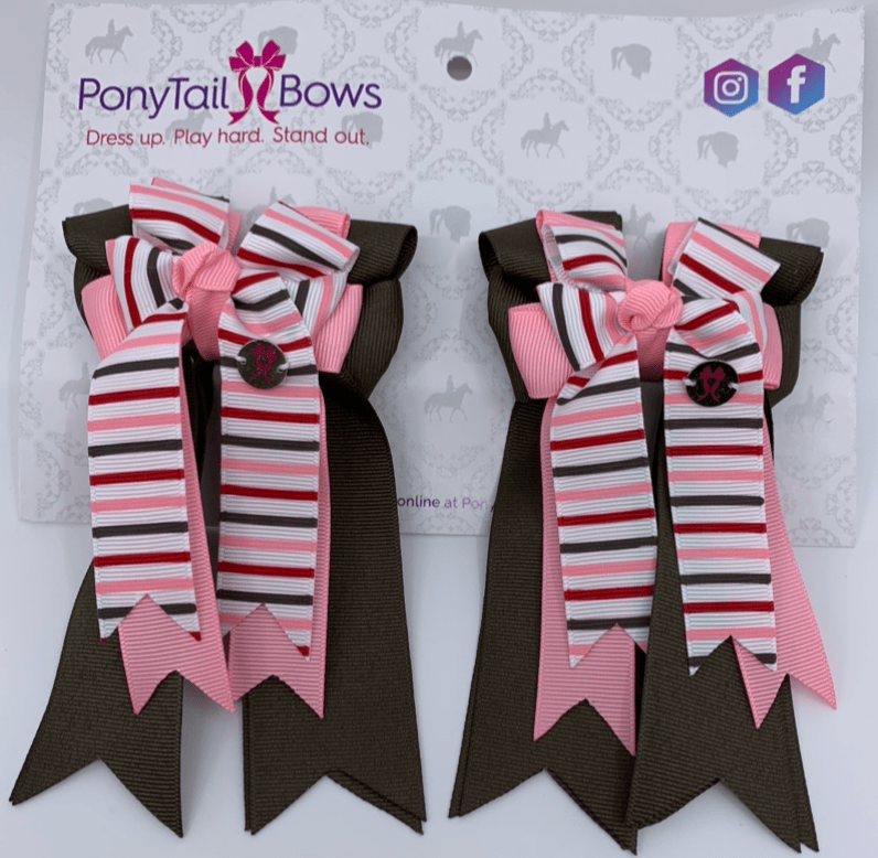 PonyTail Bows-Charming Brown Base