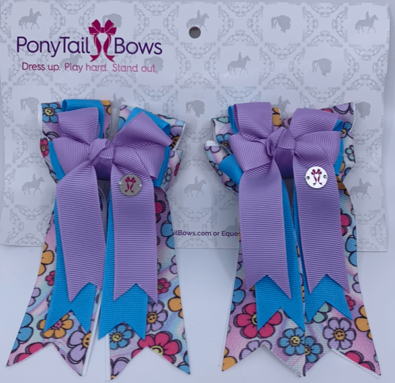 PonyTail Bows- Smiley Flower