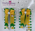 PonyTail Bows- Pineapple Emotions