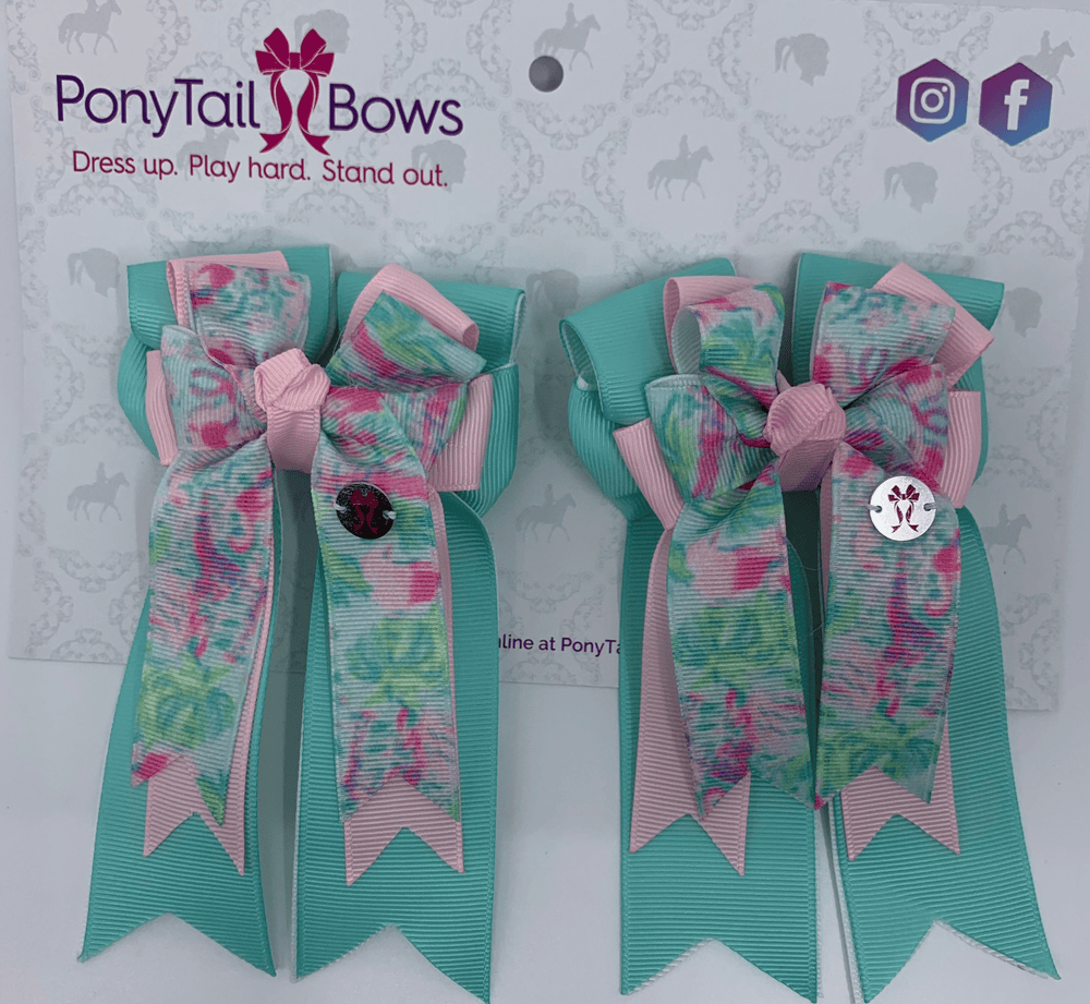 PonyTail Bows- Springtime Floral