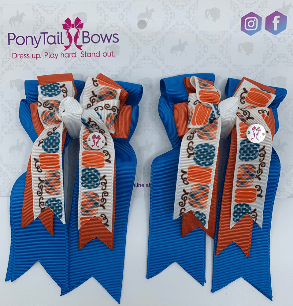 PonyTail Bows- Pumkin Fall