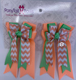 PonyTail Bows- Peachy Mint