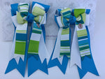 PonyTail Bows- Cool Shades Turquoise