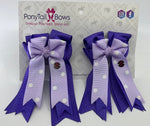 Pop of Purple PonyTail Bows