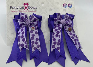 PonyTail Bows 3" Tails Purple Party PonyTail Bows equestrian team apparel online tack store mobile tack store custom farm apparel custom show stable clothing equestrian lifestyle horse show clothing riding clothes PonyTail Bows | Equestrian Hair Accessories horses equestrian tack store