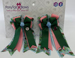 Garden Party- Hunter Green PonyTail Bows