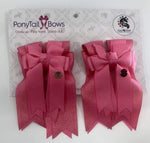 Hot Pink Solid PonyTail Bows