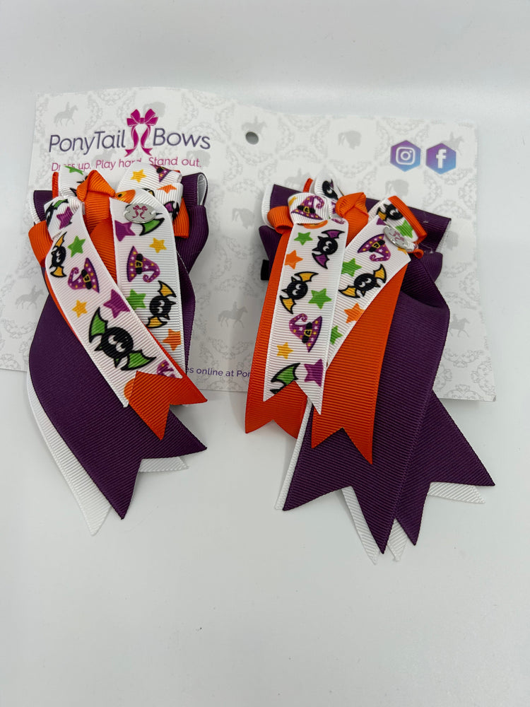 PonyTail Bows 3" Tails Boo Bat PonyTail Bows equestrian team apparel online tack store mobile tack store custom farm apparel custom show stable clothing equestrian lifestyle horse show clothing riding clothes PonyTail Bows | Equestrian Hair Accessories horses equestrian tack store