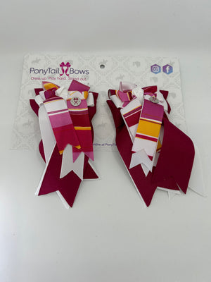 PonyTail Bows 3" Tails Cool Shades Fuchsia PonyTail Bows equestrian team apparel online tack store mobile tack store custom farm apparel custom show stable clothing equestrian lifestyle horse show clothing riding clothes PonyTail Bows | Equestrian Hair Accessories horses equestrian tack store