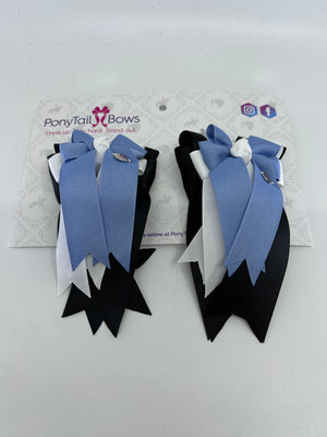 PonyTail Bows 3" Tails Copy of Blue Bird Black PonyTail Bows equestrian team apparel online tack store mobile tack store custom farm apparel custom show stable clothing equestrian lifestyle horse show clothing riding clothes PonyTail Bows | Equestrian Hair Accessories horses equestrian tack store