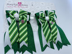 PonyTail Bows 3" Tails Candy Cane Green PonyTail Bows equestrian team apparel online tack store mobile tack store custom farm apparel custom show stable clothing equestrian lifestyle horse show clothing riding clothes PonyTail Bows | Equestrian Hair Accessories horses equestrian tack store