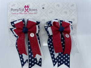 PonyTail Bows 3" Tails Merica PonyTail Bows equestrian team apparel online tack store mobile tack store custom farm apparel custom show stable clothing equestrian lifestyle horse show clothing riding clothes PonyTail Bows | Equestrian Hair Accessories horses equestrian tack store