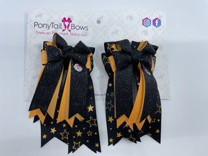 PonyTail Bows 3" Tails Starry Night- Black PonyTail Bows equestrian team apparel online tack store mobile tack store custom farm apparel custom show stable clothing equestrian lifestyle horse show clothing riding clothes PonyTail Bows | Equestrian Hair Accessories horses equestrian tack store