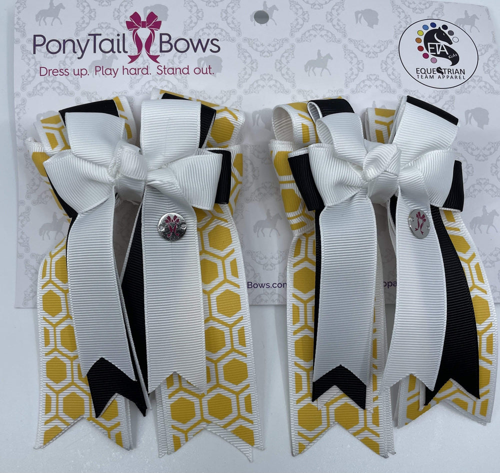 Honeycomb PonyTail Bows