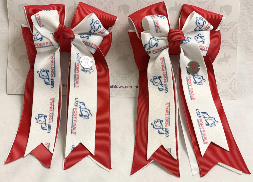 Pony Finals Red PonyTail Bows