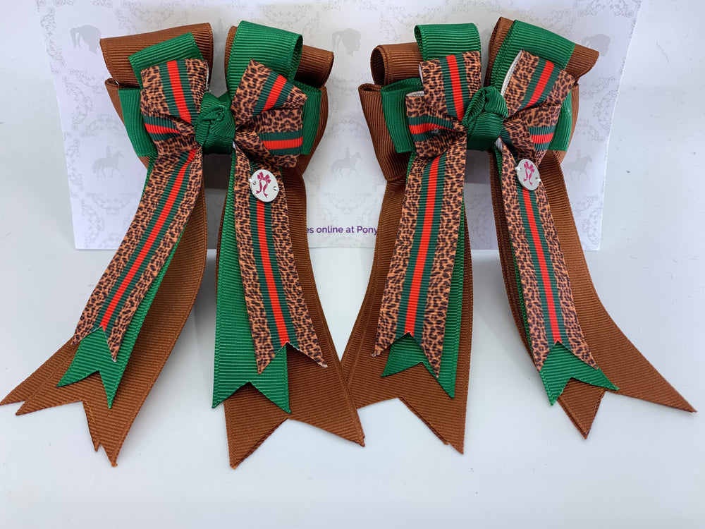 PonyTail Bows 3" Tails PonyTail Bows- Designer Striped equestrian team apparel online tack store mobile tack store custom farm apparel custom show stable clothing equestrian lifestyle horse show clothing riding clothes PonyTail Bows | Equestrian Hair Accessories horses equestrian tack store