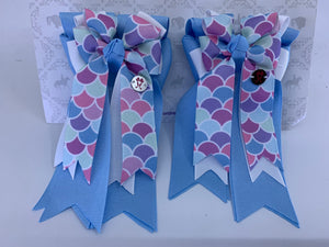 PonyTail Bows 3" Tails PonyTail Bows- Mermaid Splash equestrian team apparel online tack store mobile tack store custom farm apparel custom show stable clothing equestrian lifestyle horse show clothing riding clothes PonyTail Bows | Equestrian Hair Accessories horses equestrian tack store