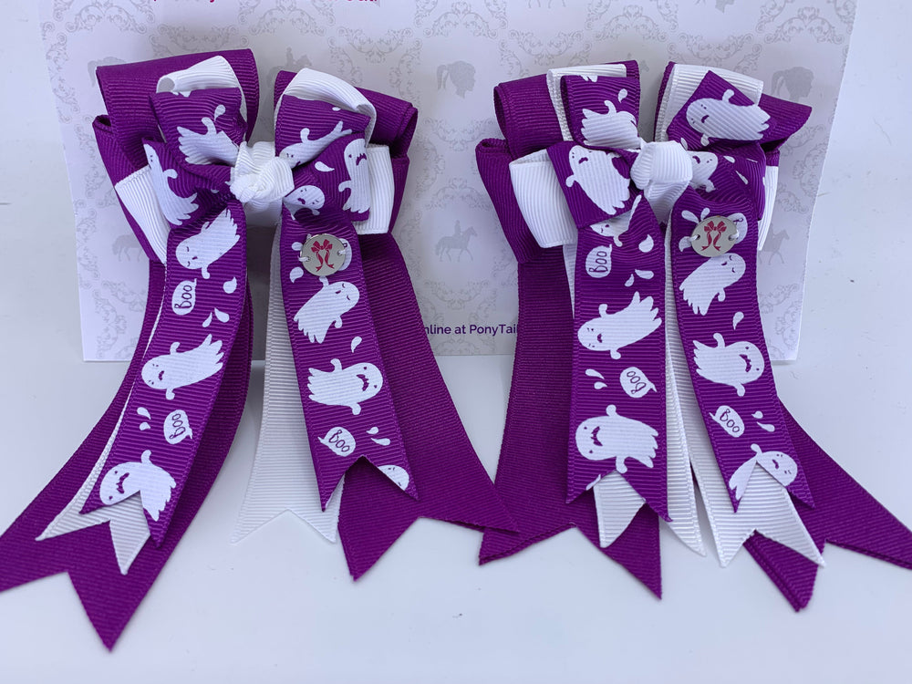 PonyTail Bows 3" Tails PonyTail Bows- Purple Boo equestrian team apparel online tack store mobile tack store custom farm apparel custom show stable clothing equestrian lifestyle horse show clothing riding clothes PonyTail Bows | Equestrian Hair Accessories horses equestrian tack store