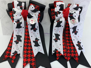PonyTail Bows 3" Tails PonyTail Bows- Scottie Dogs equestrian team apparel online tack store mobile tack store custom farm apparel custom show stable clothing equestrian lifestyle horse show clothing riding clothes PonyTail Bows | Equestrian Hair Accessories horses equestrian tack store