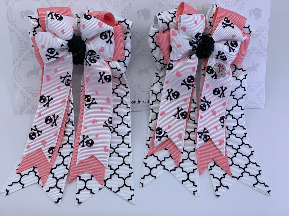 PonyTail Bows 3" Tails PonyTail Bows- Pirate Motif equestrian team apparel online tack store mobile tack store custom farm apparel custom show stable clothing equestrian lifestyle horse show clothing riding clothes PonyTail Bows | Equestrian Hair Accessories horses equestrian tack store