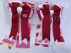 PonyTail Bows 3" Tails PonyTail Bows- Fuchsia Cool Shades equestrian team apparel online tack store mobile tack store custom farm apparel custom show stable clothing equestrian lifestyle horse show clothing riding clothes PonyTail Bows | Equestrian Hair Accessories horses equestrian tack store