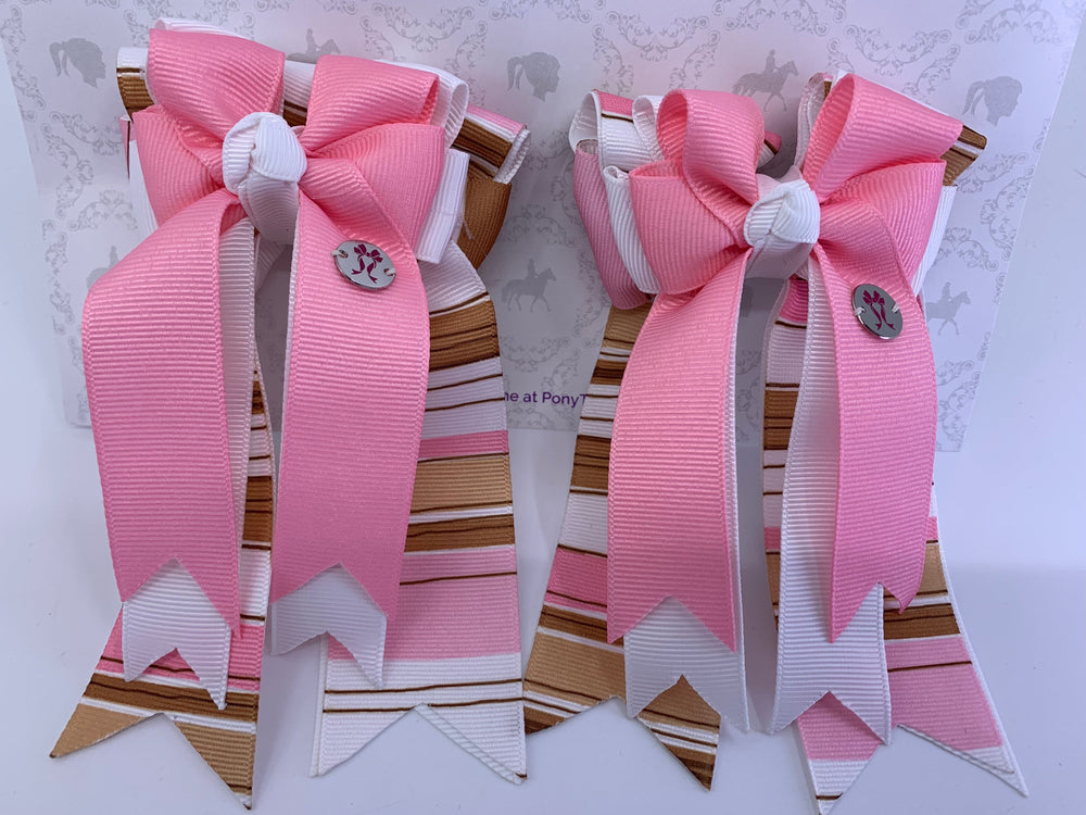 PonyTail Bows 3" Tails PonyTail Bows- Light Pink Cool Shades equestrian team apparel online tack store mobile tack store custom farm apparel custom show stable clothing equestrian lifestyle horse show clothing riding clothes PonyTail Bows | Equestrian Hair Accessories horses equestrian tack store