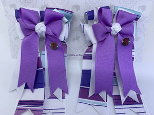 PonyTail Bows 3" Tails PonyTail Bows- Purple Cool Shades equestrian team apparel online tack store mobile tack store custom farm apparel custom show stable clothing equestrian lifestyle horse show clothing riding clothes PonyTail Bows | Equestrian Hair Accessories horses equestrian tack store