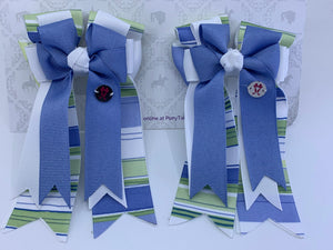 PonyTail Bows 3" Tails PonyTail Bows- Bluebird Cool Shades equestrian team apparel online tack store mobile tack store custom farm apparel custom show stable clothing equestrian lifestyle horse show clothing riding clothes PonyTail Bows | Equestrian Hair Accessories horses equestrian tack store