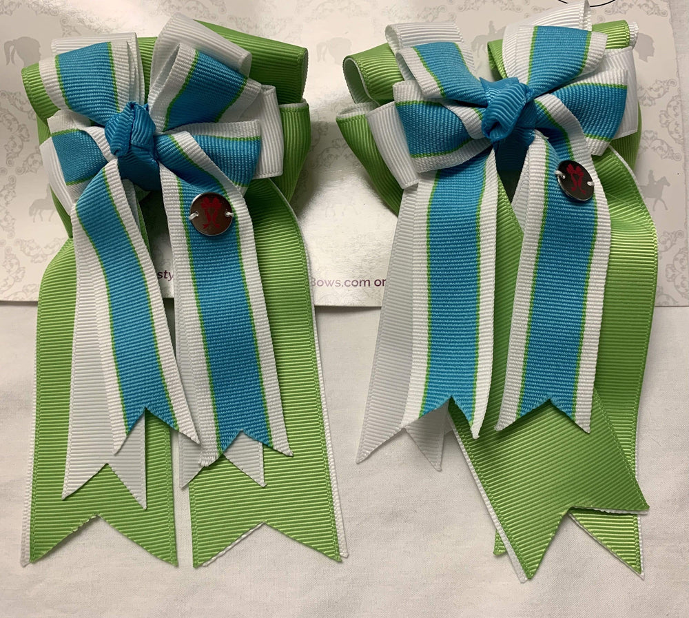 PonyTail Bows 3" Tails Lime Time PonyTail Bows equestrian team apparel online tack store mobile tack store custom farm apparel custom show stable clothing equestrian lifestyle horse show clothing riding clothes PonyTail Bows | Equestrian Hair Accessories horses equestrian tack store