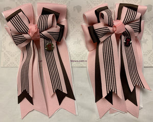 Pink Chocolate PonyTail Bows