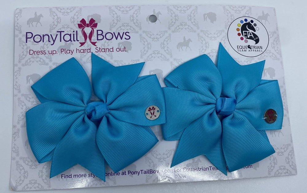 Pinwheel Turquoise PonyTail Bows