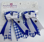 Houndstooth Royal PonyTail Bows