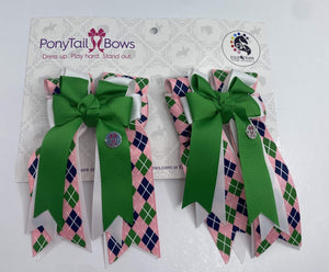 PonyTail Bows 3" Tails Argyle Kelly Green PonyTail Bows equestrian team apparel online tack store mobile tack store custom farm apparel custom show stable clothing equestrian lifestyle horse show clothing riding clothes PonyTail Bows | Equestrian Hair Accessories horses equestrian tack store?id=28113526882470