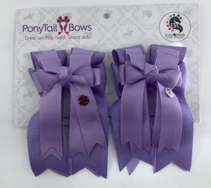 Lavender Solid PonyTail Bows