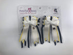 PonyTail Bows 3" Tails Navy Yellow Stripes PonyTail Bows equestrian team apparel online tack store mobile tack store custom farm apparel custom show stable clothing equestrian lifestyle horse show clothing riding clothes PonyTail Bows | Equestrian Hair Accessories horses equestrian tack store?id=22591621136550