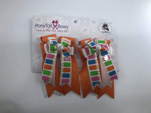 PonyTail Bows 3" Tails Orange Sickle PonyTail Bows equestrian team apparel online tack store mobile tack store custom farm apparel custom show stable clothing equestrian lifestyle horse show clothing riding clothes PonyTail Bows | Equestrian Hair Accessories horses equestrian tack store?id=22591398576294