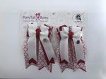 Sparkle RedHoneycomb PonyTail Bows
