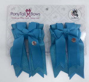 Turquoise PonyTail Bows