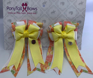 PonyTail Bows 3" Tails Citrus-Yellow PonyTail Bows equestrian team apparel online tack store mobile tack store custom farm apparel custom show stable clothing equestrian lifestyle horse show clothing riding clothes PonyTail Bows | Equestrian Hair Accessories horses equestrian tack store