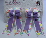 Valentines Candy-Lavender PonyTail Bows