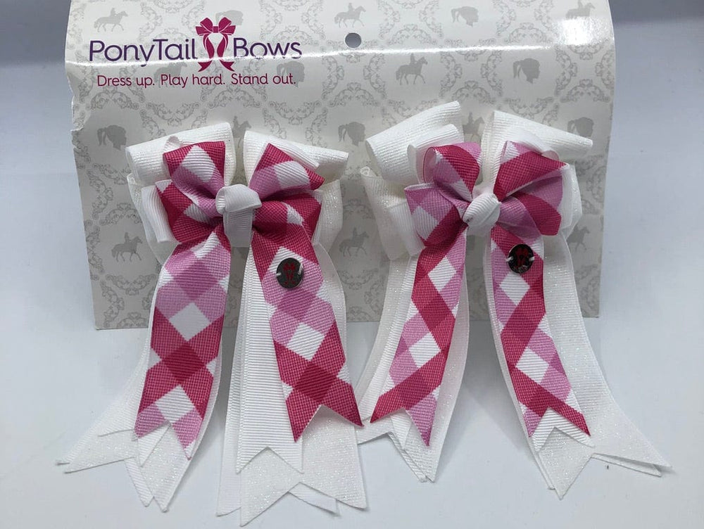 PonyTail Bows 3" Tails Glitter Me Pink PonyTail Bows equestrian team apparel online tack store mobile tack store custom farm apparel custom show stable clothing equestrian lifestyle horse show clothing riding clothes PonyTail Bows | Equestrian Hair Accessories horses equestrian tack store