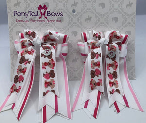 PonyTail Bows 3" Tails Puppy Love PonyTail Bows equestrian team apparel online tack store mobile tack store custom farm apparel custom show stable clothing equestrian lifestyle horse show clothing riding clothes PonyTail Bows | Equestrian Hair Accessories horses equestrian tack store