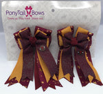 PonyTail Bows 3" Tails Starry Night- Burgundy PonyTail Bows equestrian team apparel online tack store mobile tack store custom farm apparel custom show stable clothing equestrian lifestyle horse show clothing riding clothes PonyTail Bows | Equestrian Hair Accessories horses equestrian tack store